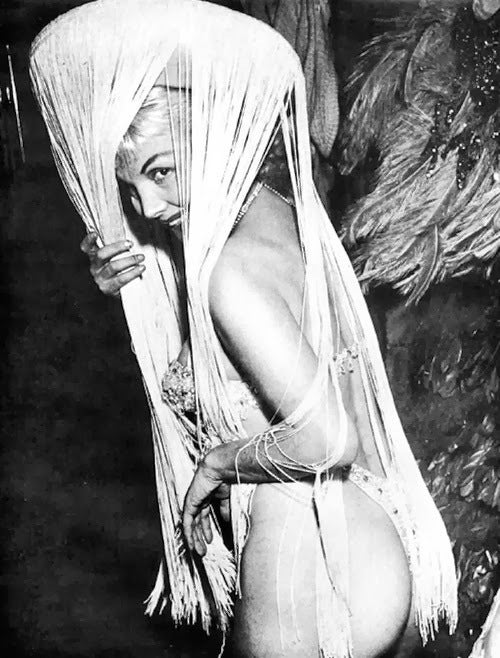 1950s stripper Bubbles Darlene. She often stripped to mambo music.