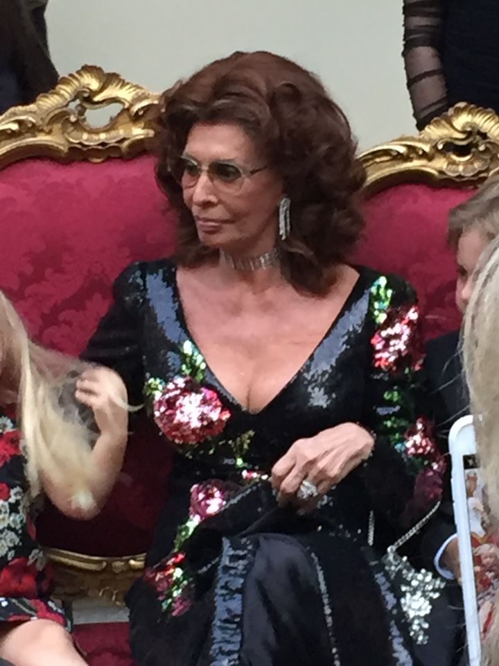 Sophia Loren, muse and honoree at Dolce & Gabbana Alta Moda, Naples.
