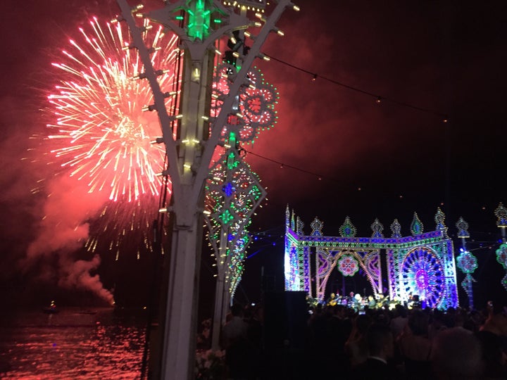 Fireworks over the Bay of Napoli as the Gypsy Kings serenaded Dolce & Gabbana guests.