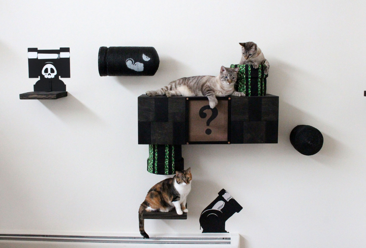 <a href="http://www.catastrophicreations.com/product/mario-cat-complex-2-0/" target="_blank">Mario Cat Complex, $300.00</a>