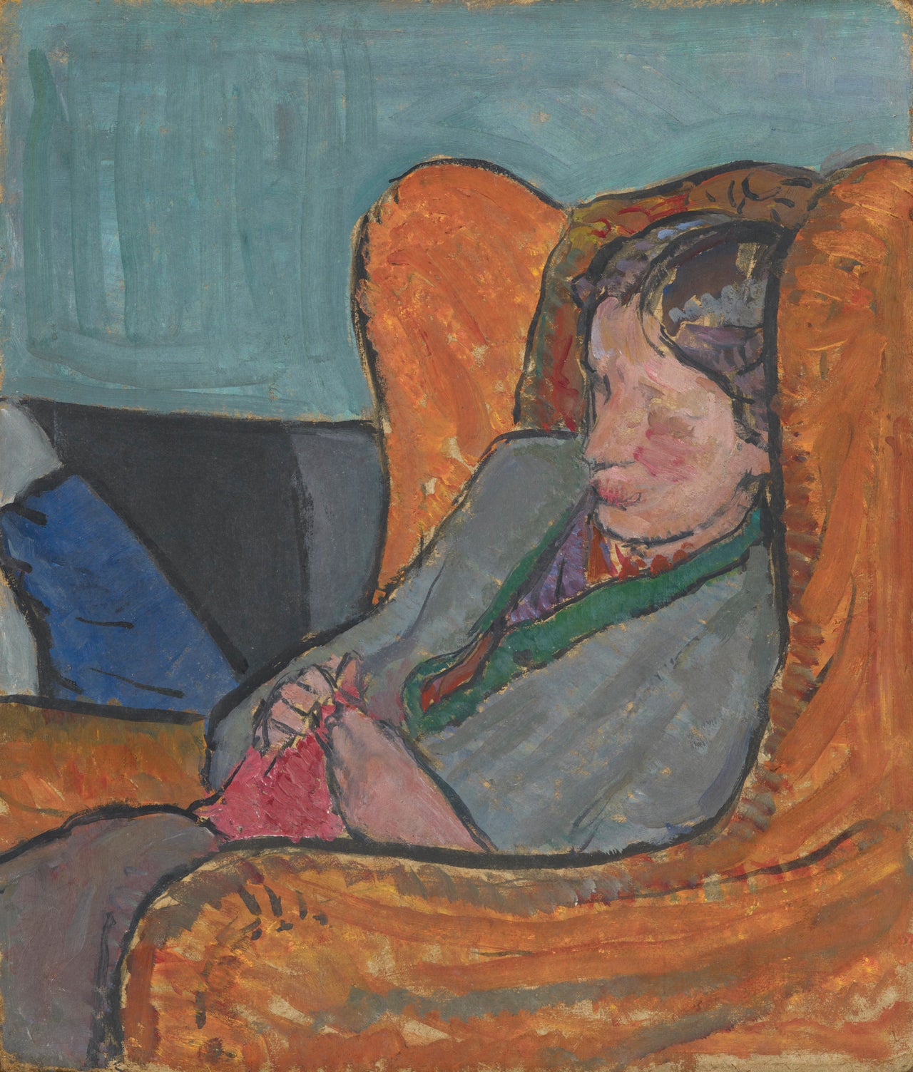 "Virginia Woolf," by Vanessa Bell (née Stephen), oil on board © National Portrait Gallery, London