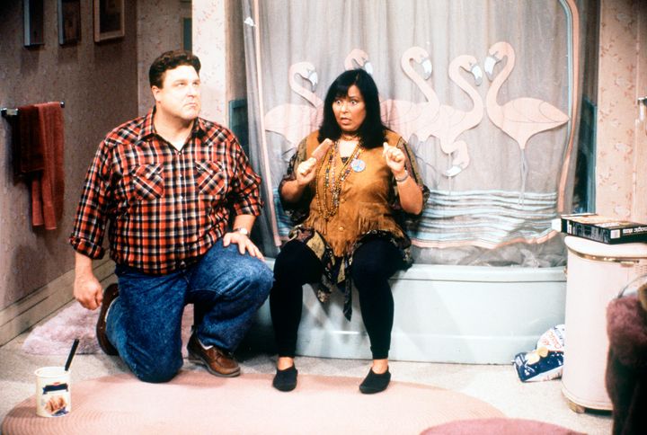John Goodman and Roseanne Barr star in a scene from "Roseanne."