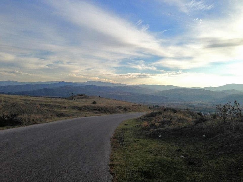 A deserted road in Blagoevgrad, Bulgaria on Sept. 2013.