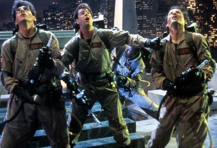 Harold Ramis, Dan Aykroyd and Bill Murray star in a scene from "Ghostbusters."
