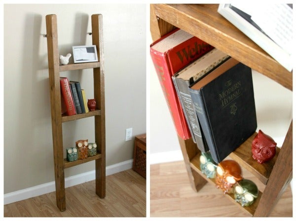 Small ladders can fit storage in cramped spaces.