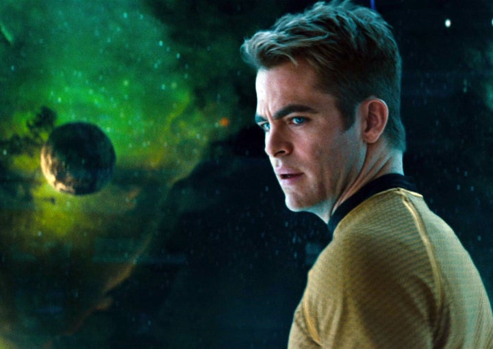 <strong>Chris Pine as Captain James T Kirk </strong>