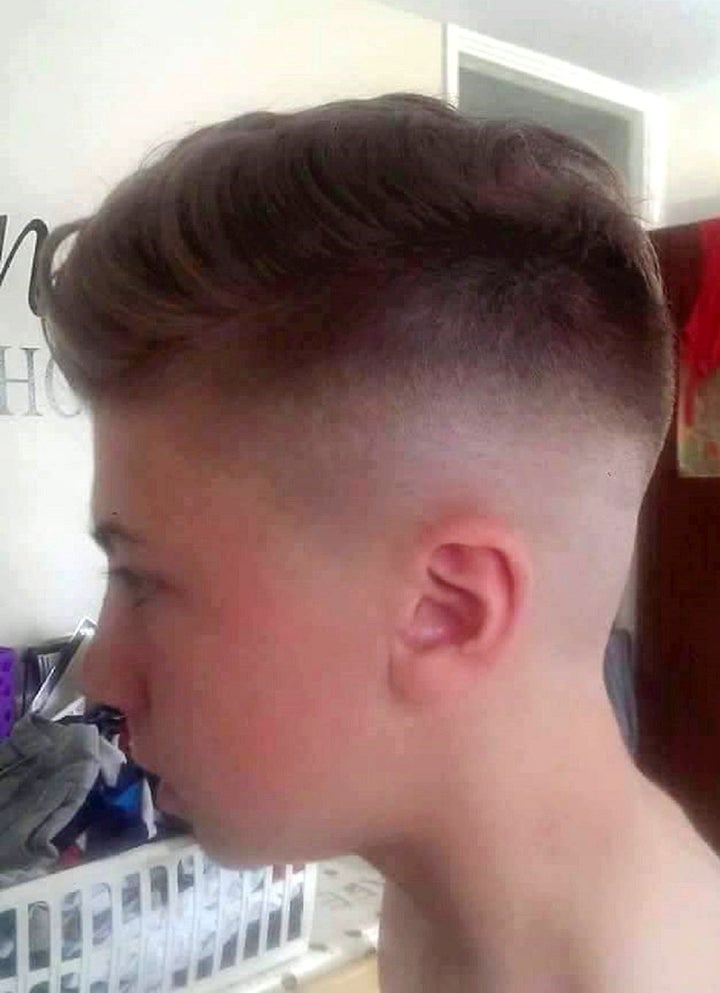 Joshua's hair before it was cut.