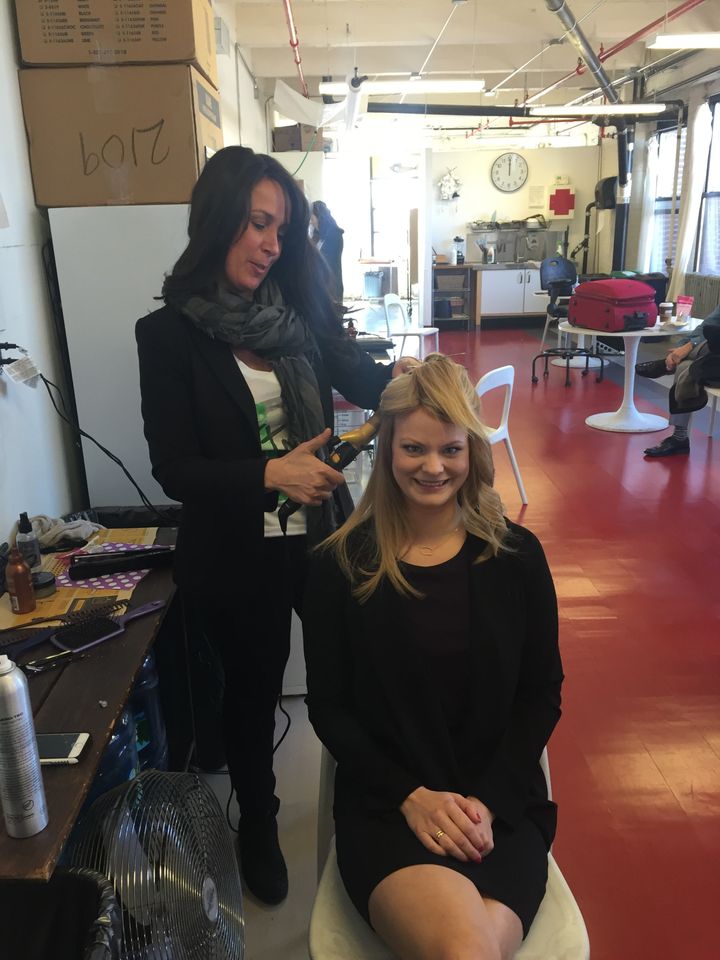 Danielle Grillo styling CNC client Malin Mumford for a photo shoot 