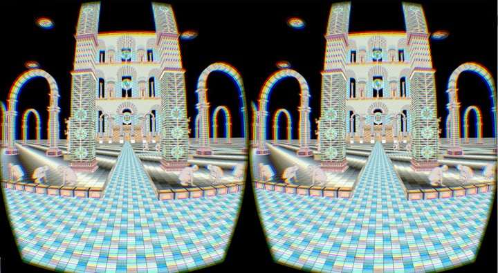 Screenshot, <em>Ixian Gate<br>Jess Johnson and Simon Ward<br>Virtual Reality animation with audio, 5:35<br>Developer: Kenny Smith<br>Sound Design: Andrew Clarke<br></em>