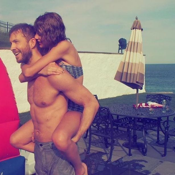 Calvin Harris and Taylor Swift during happier times