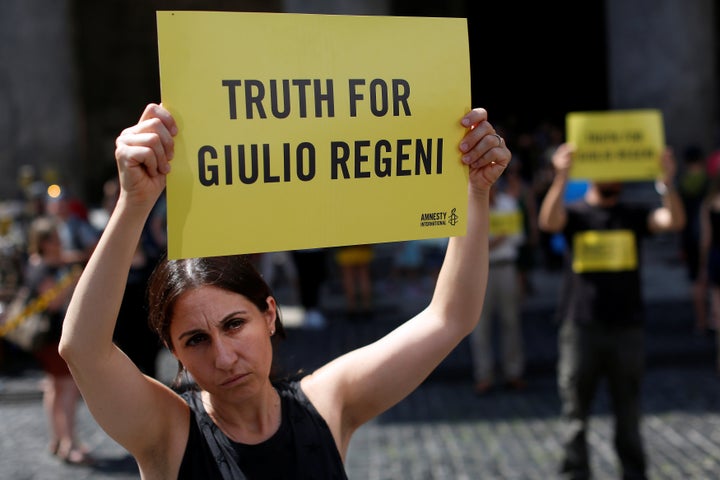 Some detainees are subjected to torture, Amnesty says, pointing to the case of Guilio Regeni, an Italian detainee whose body was found with torture marks after he disappeared in Cairo.