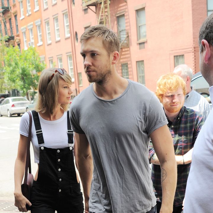 Taylor Swift and Calvin Harris (oh and Ed Sheeran's there, so that's nice)