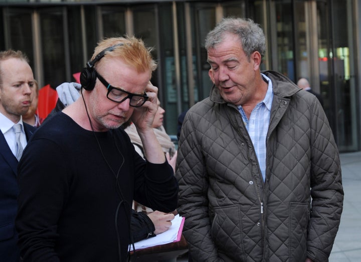 <strong>Chris Evans and his predecessor, Jeremy Clarkson</strong>