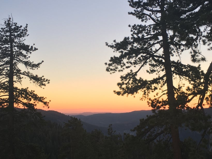 Yosemite National Park at dusk on Sunday