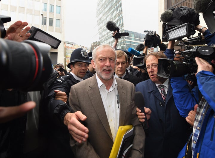 Corbyn appeared smiling from the NEC meeting when his place on the ballot paper was guaranteed