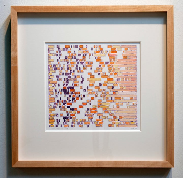 “I think in the future we’re going to consume our data as art,” Frick said. The artist made this drawing of