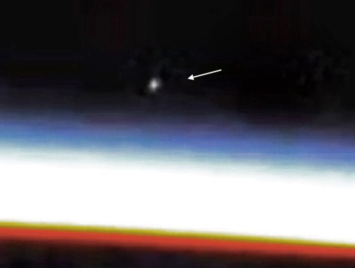 A slow-moving bright object is captured on NASA's International Space Station live video feed. The object appears to descend toward Earth, prompting UFO spotters to think they got lucky, until the entire image is suddenly deleted or lost in transmission. Did NASA deliberately close down the video feed or was it simply part of the normal process of shooting images in space?