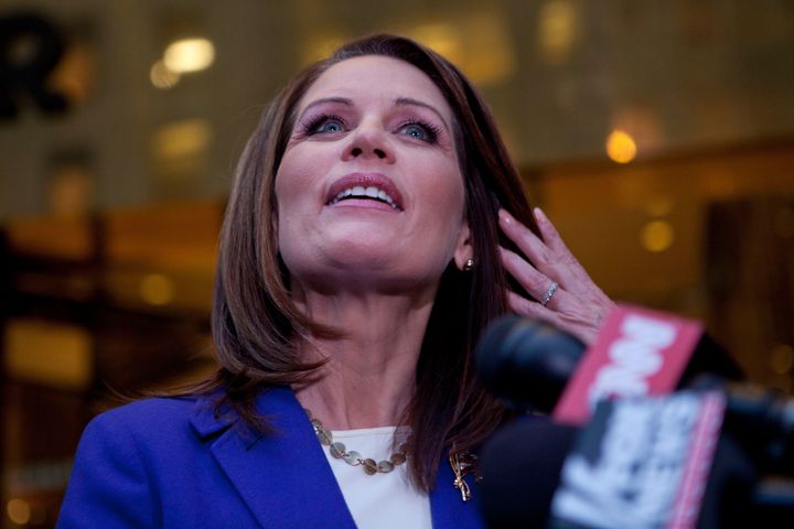 Former Congresswoman Michele Bachmann (R-Minn.) said Donald Trump supports religious liberty, like when "his Jews" would say "Merry Christmas" to him.