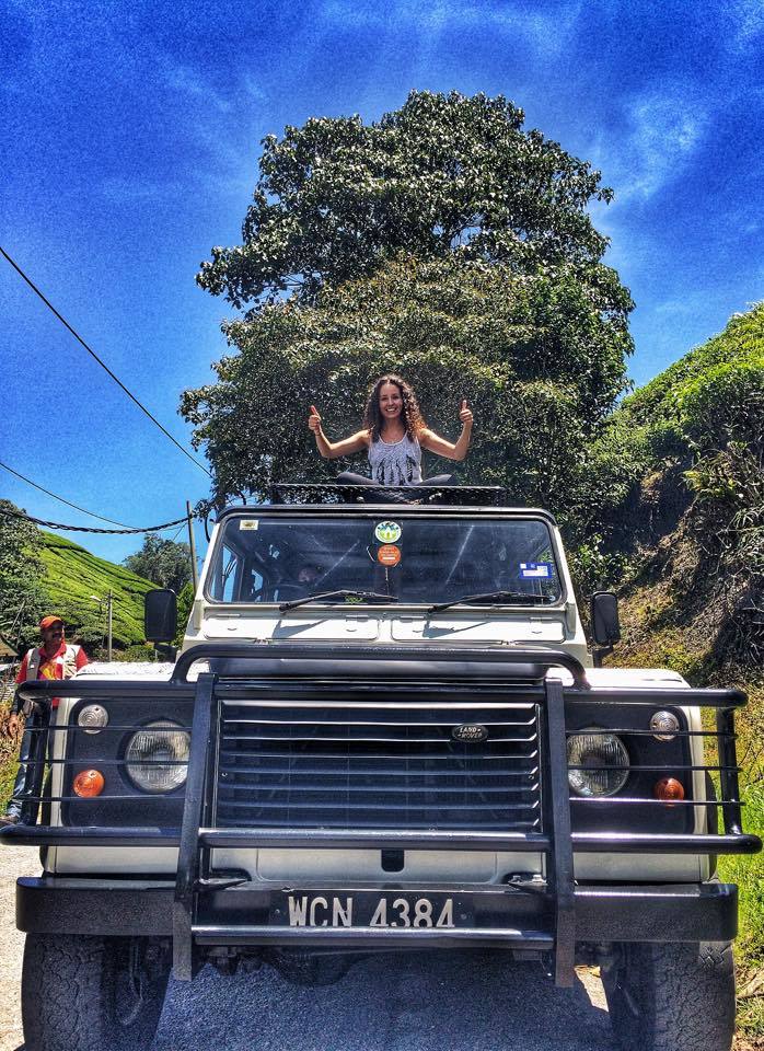 Riding on the roof of a jeep through the mountains of Malaysia!