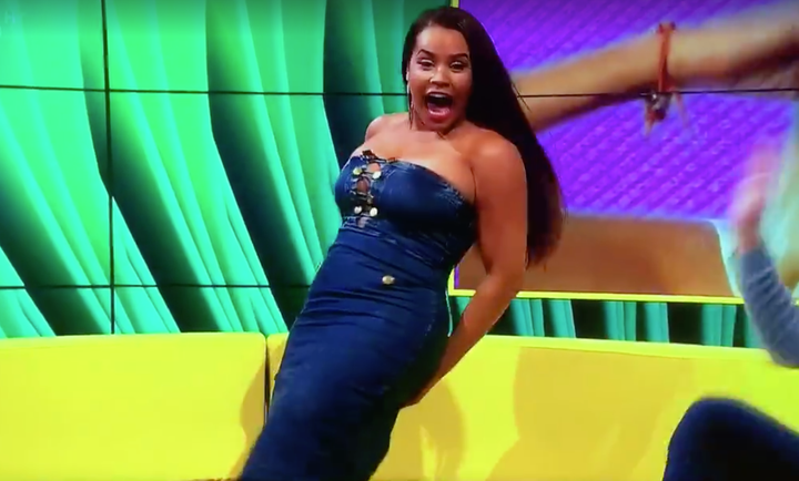 Lateysha realises she's fallen victim to a wardrobe malfunction