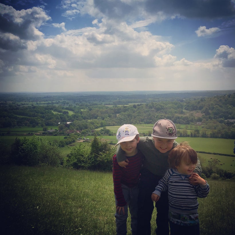 Making childhood memories. Box Hill, Surrey