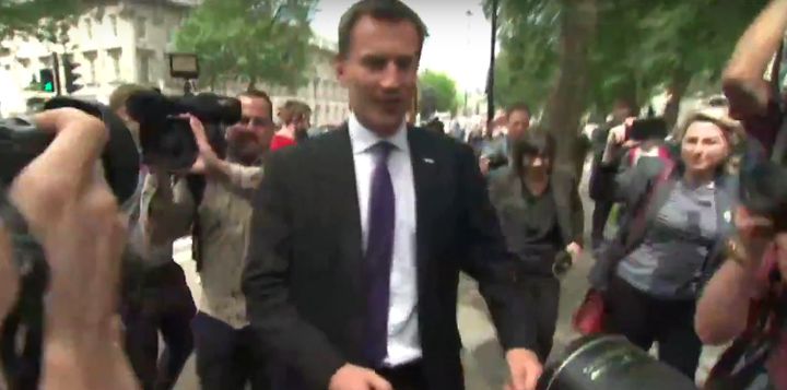 <strong>'Shit I’ve lost my phone': JeremyHunt was pursued by cameracrews and reporters</strong>