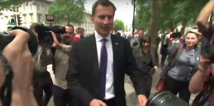 'Shit I’ve lost my phone': JeremyHunt was pursued by cameracrews and reporters