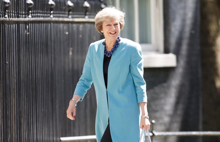 Britain's Prime Minister Theresa May arrives at 10 Downing Street, in central London July 13, 2016.