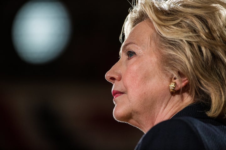 Hillary Clinton delivers a speech at the Old State House in Springfield, Illinois, on July 13, 2016. A surprise question reveals how likely she is to win the election in November.