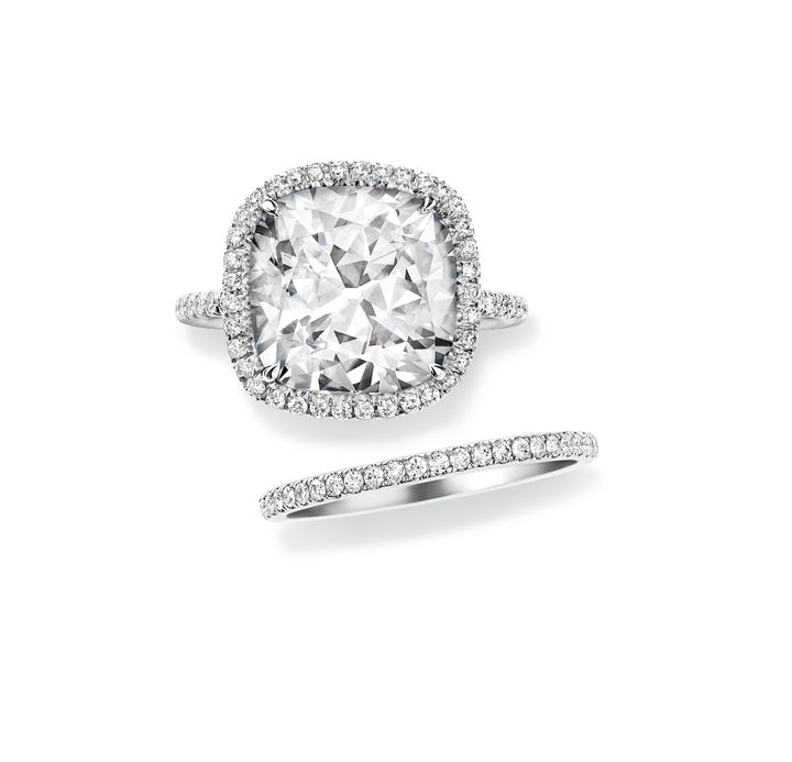 The One Cushion-Cut Diamond Ring with Micropave