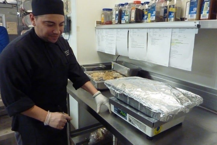 Cook Luis Cotto with the Whittier Food Recovery.