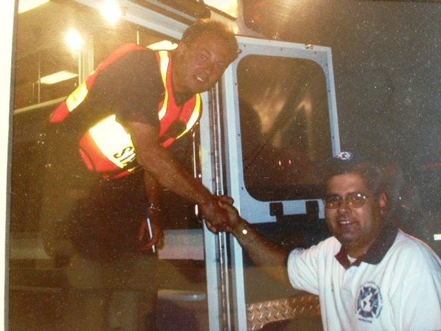 My dad (left) on 9/11