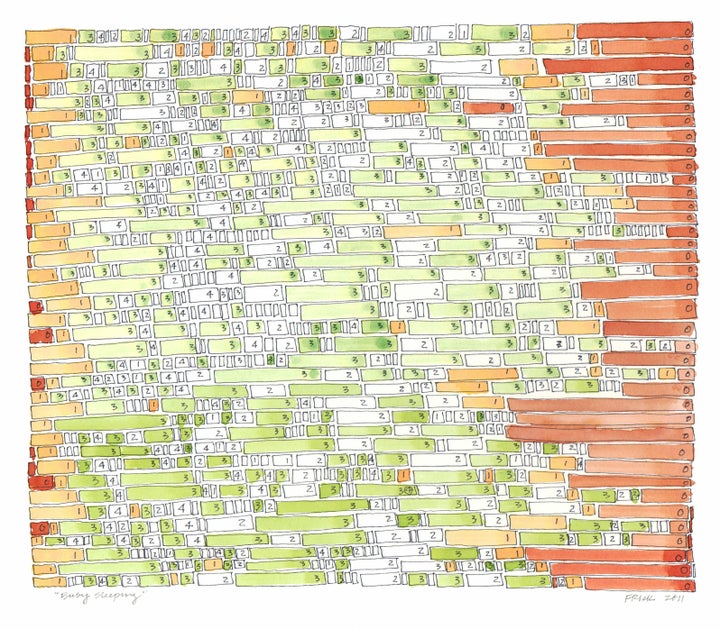 Frick titled this 2011 drawing "Busy Sleeping."