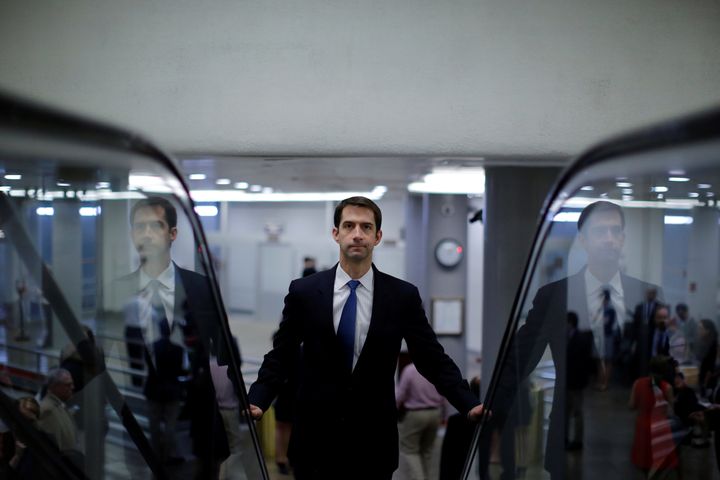 Arkansas Sen. Tom Cotton is making speeches and appearing at events to raise his national profile.