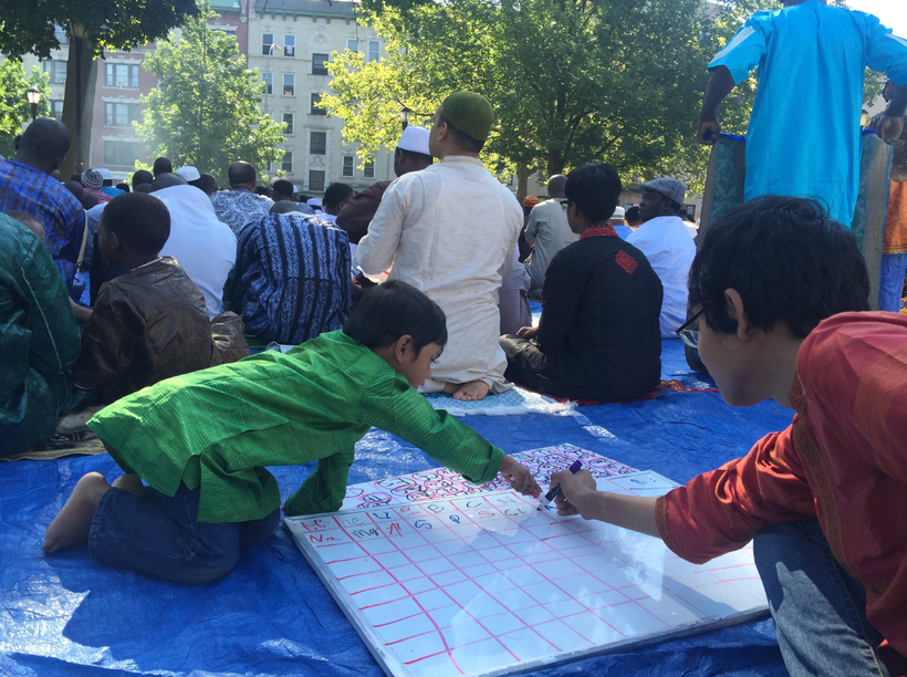 Isaac & Albert went to Eid, the end of Ramadan Festival, to make Islam great again.