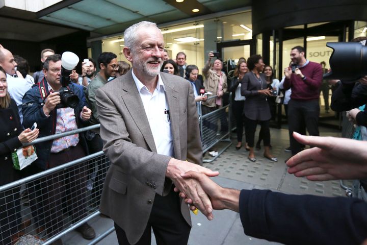 Jeremy Corbyn after his NEC victory
