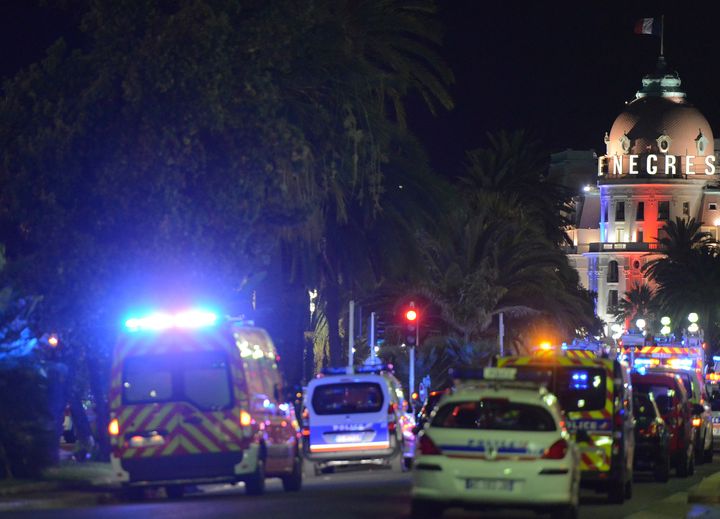 French police streamed towards the Promenade des Anglais when reports of the attack broke