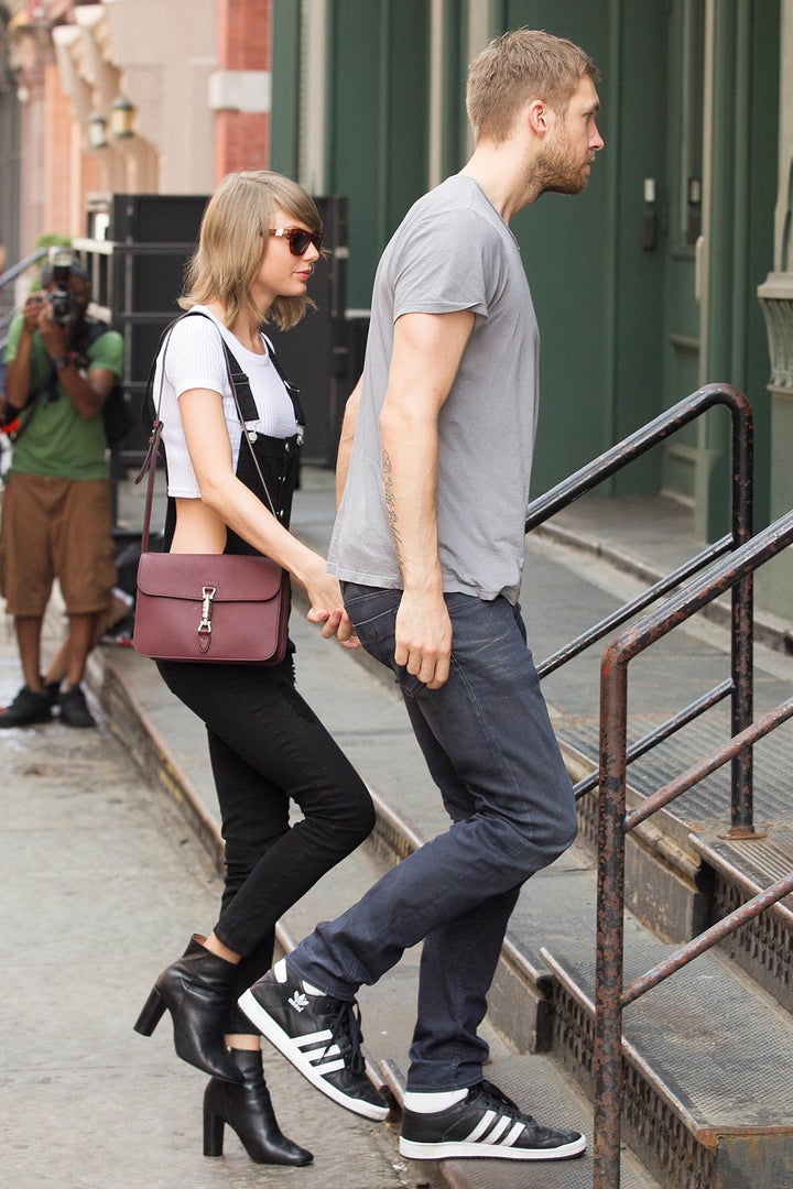 <strong>Taylor Swift and Calvin Harris in happier times</strong>