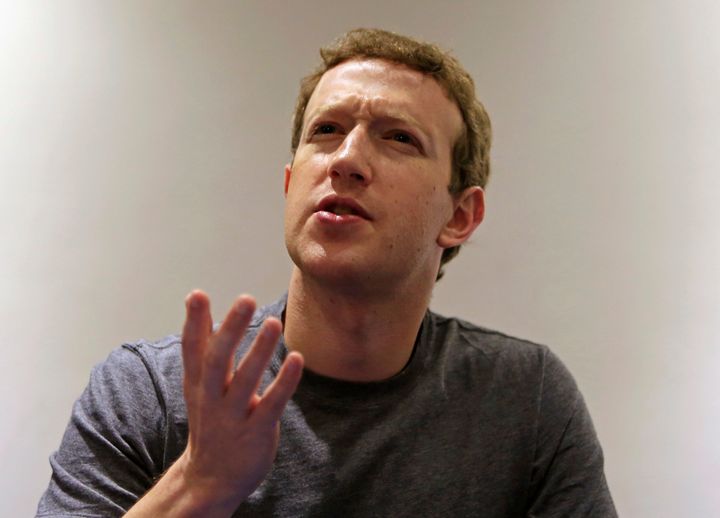 Facebook CEO Mark Zuckerberg speaks during an interview in 2015. The company on Friday said it's struggling to find qualified candidates of color.