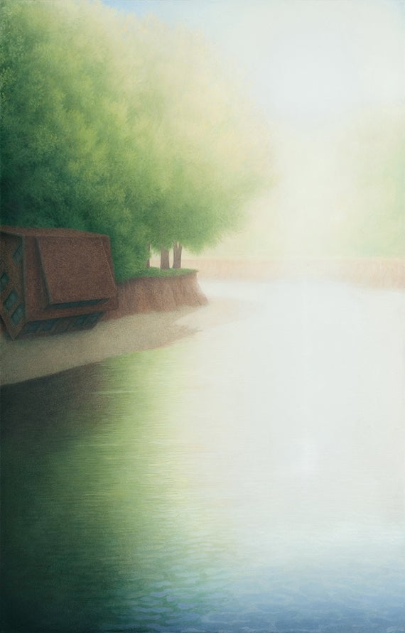 Marina Moevs, <em>River III</em>, 2009, oil on canvas, 50” x 32”