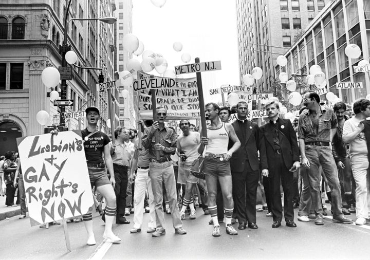 Gay Pride demonstration circa 1980 in New York City.