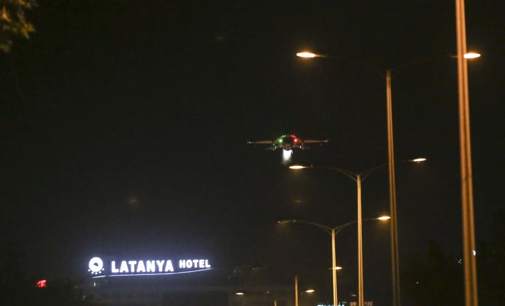 A jet flies low over Ankara.