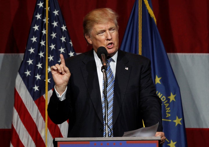 Picture known racist Donald Trump talking about race in America.
