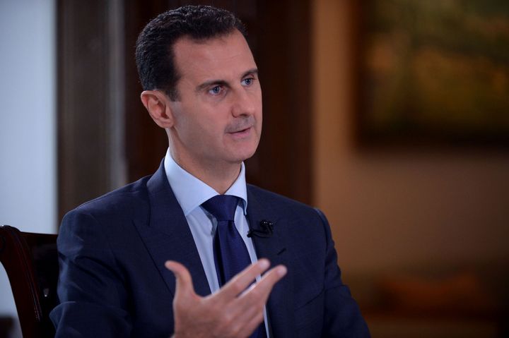 Syria's President Bashar al-Assad speaks during an interview with NBC News in this handout picture provided by SANA on July 14, 2016.