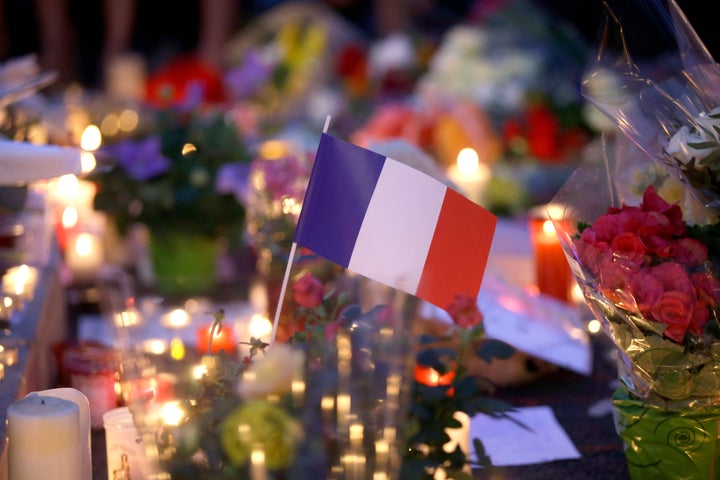 <strong>A makeshift memorial to those who lost their lives in the attack</strong>