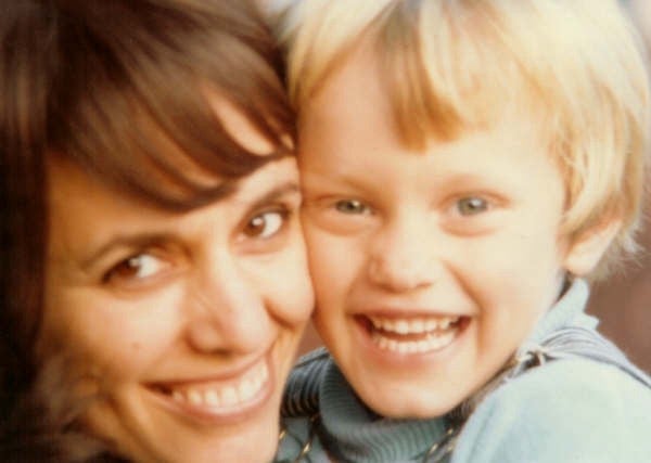 Ms. Michelle Mehlhorn and her son Dmitri, circa 1970s