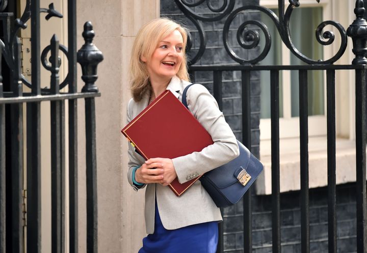 Environment Secretary Liz Truss arrives in Downing Street, London, for the final Cabinet meeting with David Cameron as Prime Minister.