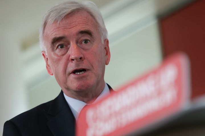 Shadow Chancellor John McDonnell delivers a speech at the Royal Festival Hall, London.