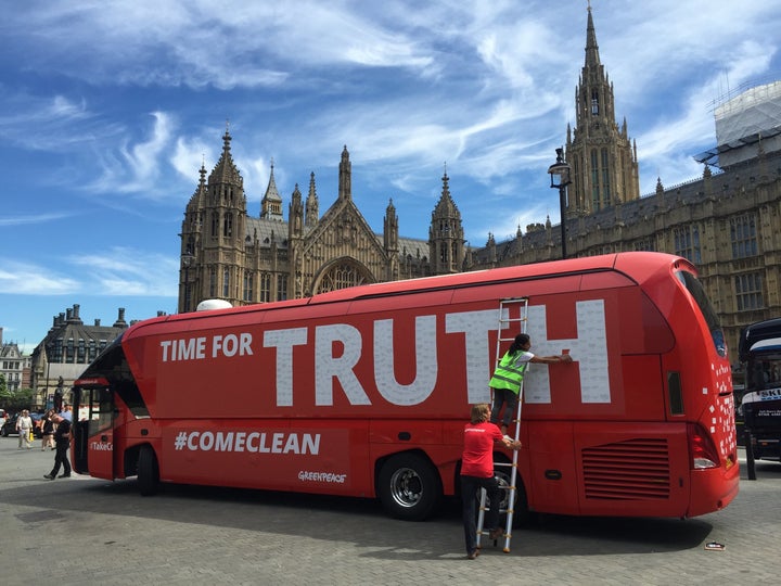 Greenpeace called for Brexit MPs to 'come clean'