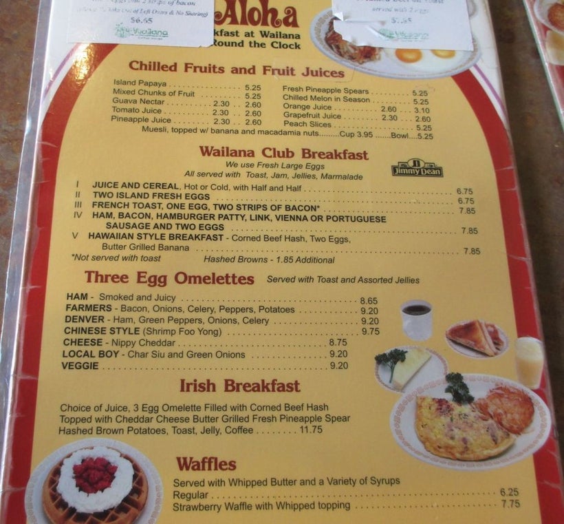 The Wailana Coffee House in Waikiki is a popular breakfast spot due to its great food and reasonable prices. 